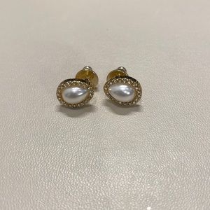 Gold Pearlescent Earrings